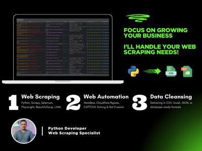Web Scraping | Data Extraction | With Python Scrapy Selenium or Playwright