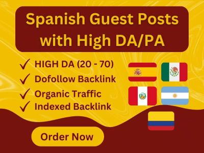 High DA/PA Spanish Guest Post for Powerful Link Building