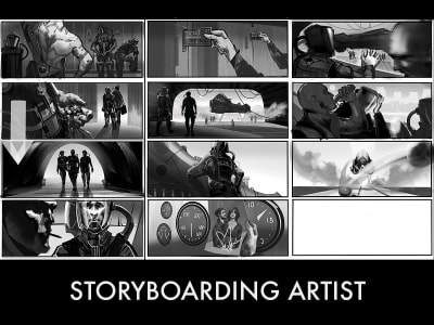 Professional storyboard artist for films, animation, commercial, comic book