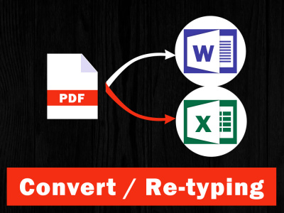 PDF/Image/Screenshot non-editable file converted in Word/Excel within 1 day