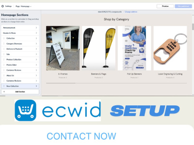 Ecwid store setup, ecwid website design, SEO product Upload Ecwid form page