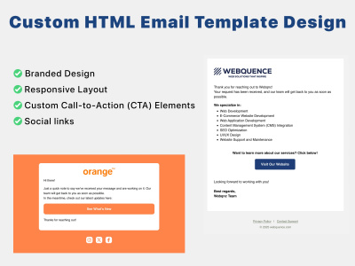 Custom HTML Email Template Design | Upwork