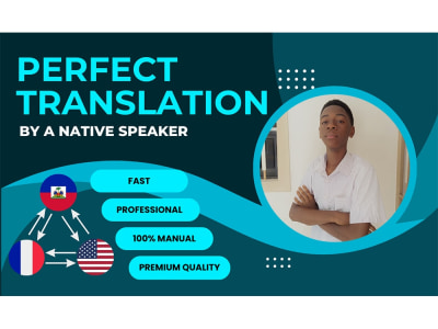 An expert translation between English, French and Haitian Creole