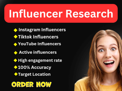 A list of Instagram/YouTube/ TikTok influencers for influencer marketing