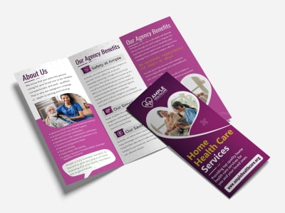 Medical brochure for clinic, homecare, assisted living, chiropractic