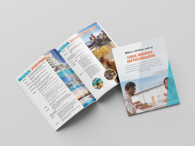 Travel brochure or trip itinerary design