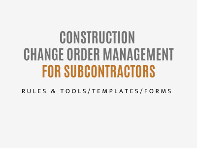 Construction Change Order Management Program Designed for Subcontractors