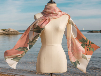 Exclusive and luxurious scarf print design.