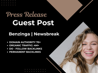 A News Press Release Do-follow Guest post on benzinga.com | newsbreak.com