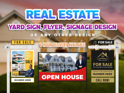 A Premium Real Estate Design for Yard Sign, Flyer, Signage, Flag