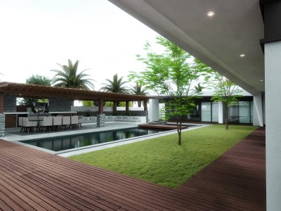 Photoreal Landscape rendering Design Landscape 3D rendering