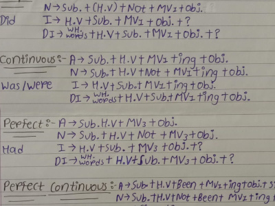 Spacious handwritten notes, assignments and page writting