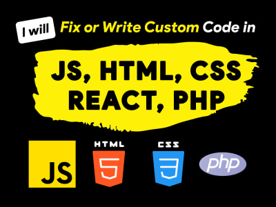 Custom javascript, jquery, html, php, reactjs, nodejs code | Upwork