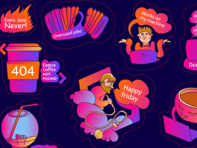 Creative Custom Stickers for Social Media, Messaging Apps, and Merch