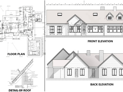 A precise Revit 3D model from 2D plans for BIM and visualization