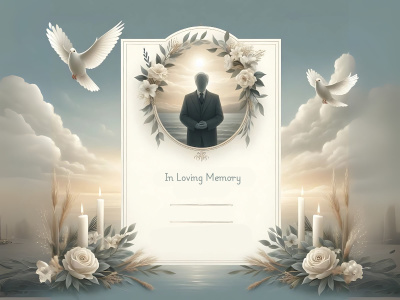 Funeral Memorial Template – Serene & Elegant Design