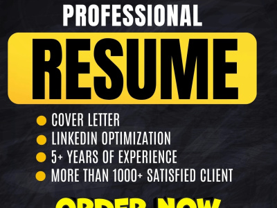 Professional CV, Resume, Cover letter, and Linkedin Optimization Design