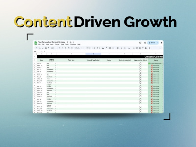 A full Instagram Marketing Strategy and Content Calendar