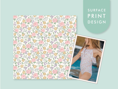 A watercolor style pattern design