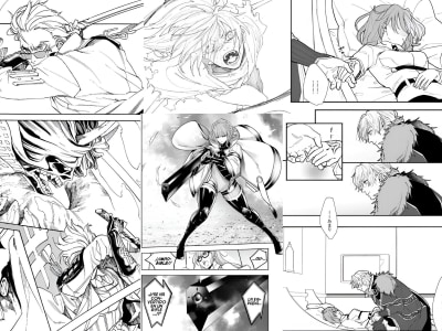 Manga illustration, manga comic book page manga art manga character design