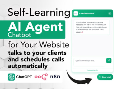 Self-Learning AI Agent (chatbot) for Your Website – ChatGPT, n8n