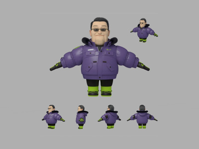 3D cartoon character for Film or games in Blender, Maya, UE
