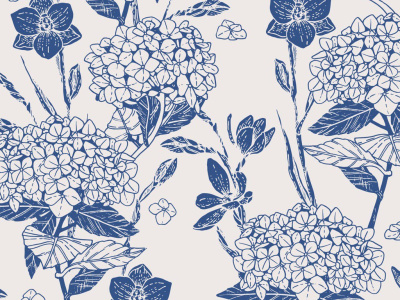 Floral seamless textile pattern