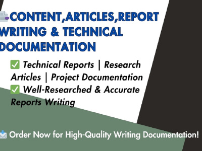 SEO Content, Articles, Report Writing & Technical Documentation | Upwork
