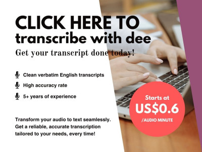 Professionally crafted video/podcast transcripts