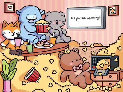 Cute and cozy styled coloring book