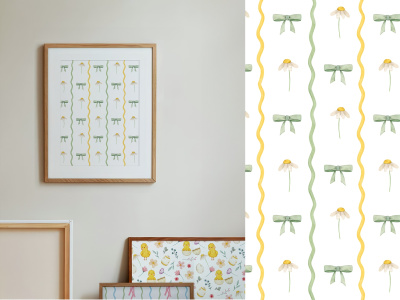 A unique hand-drawn seamless pattern