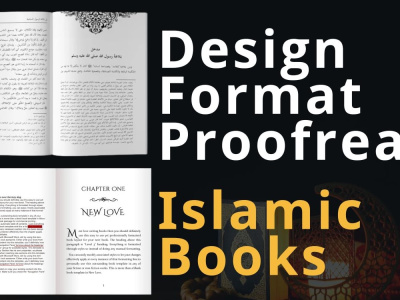 Design, format, and proofread Islamic books for print and eBook