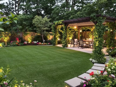 Backyard design, patio, landscape design, 3d modeling, front yard design