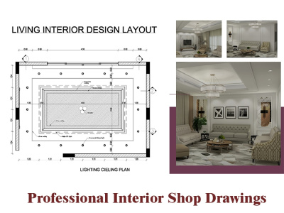 Professional Interior Design Shop Drawings for Construction