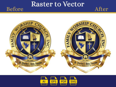 Any Logo and image vector Recreate, retrace within 12 hours