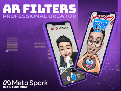 Ar filter for instagram, snapchat, tiktok wth effect house or lens studio