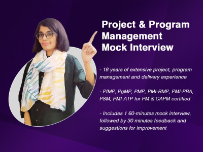 A Project or Program Management mock interview with instant feedback