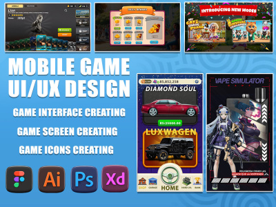 Engaging 2D & 3D Game UI/UX Designs