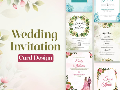 Unique wedding, birthday, Invitation cards