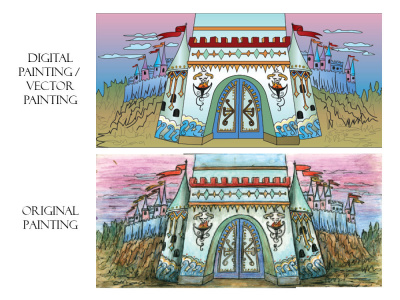 Your painting converted to digital art in vector format.