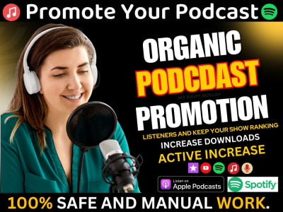 Organic Podcast Promotion With Huge Downloads And Rating Your Apple Podcast