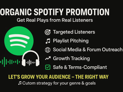 I Will Organically Promote Your Spotify Music to Real Listeners
