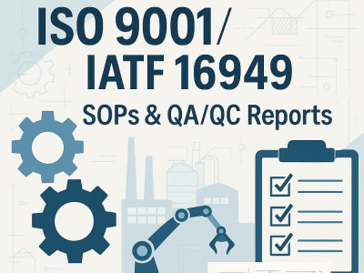 I will create ISO 9001 / IATF 16949 documentation, SOPs and QA/QC Reports