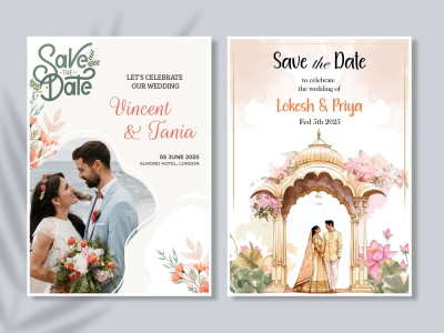 Custom-designed invitation cards for weddings, birthdays & special events.