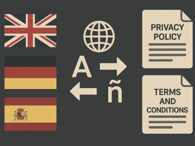 The Legal Content of your website translated from English/German to Spanish