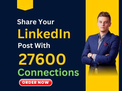 A LinkedIn shoutout with influence 27K followers for marketing, promotion
