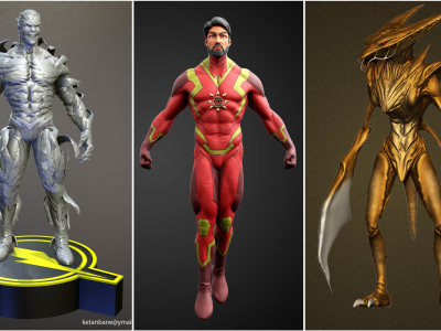 3d character model for 3d print toys and miniatures