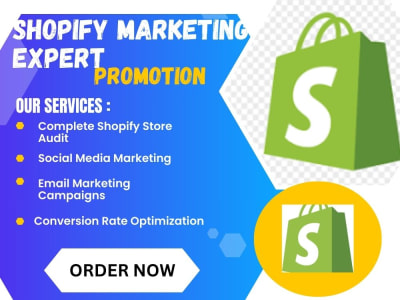 A shopify sales, shopify marketing, shopify store promotion.