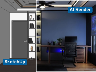 Instant AI Interior Architectural Rendering
