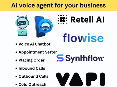 Ai voice agent and chatbot using vapi retell synthflow voiceflow flowise